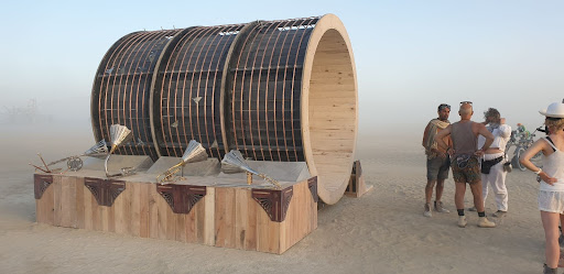 The Tinkle Drum sits proud on the Playa