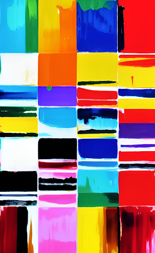 An abstract image of brightly coloured squares