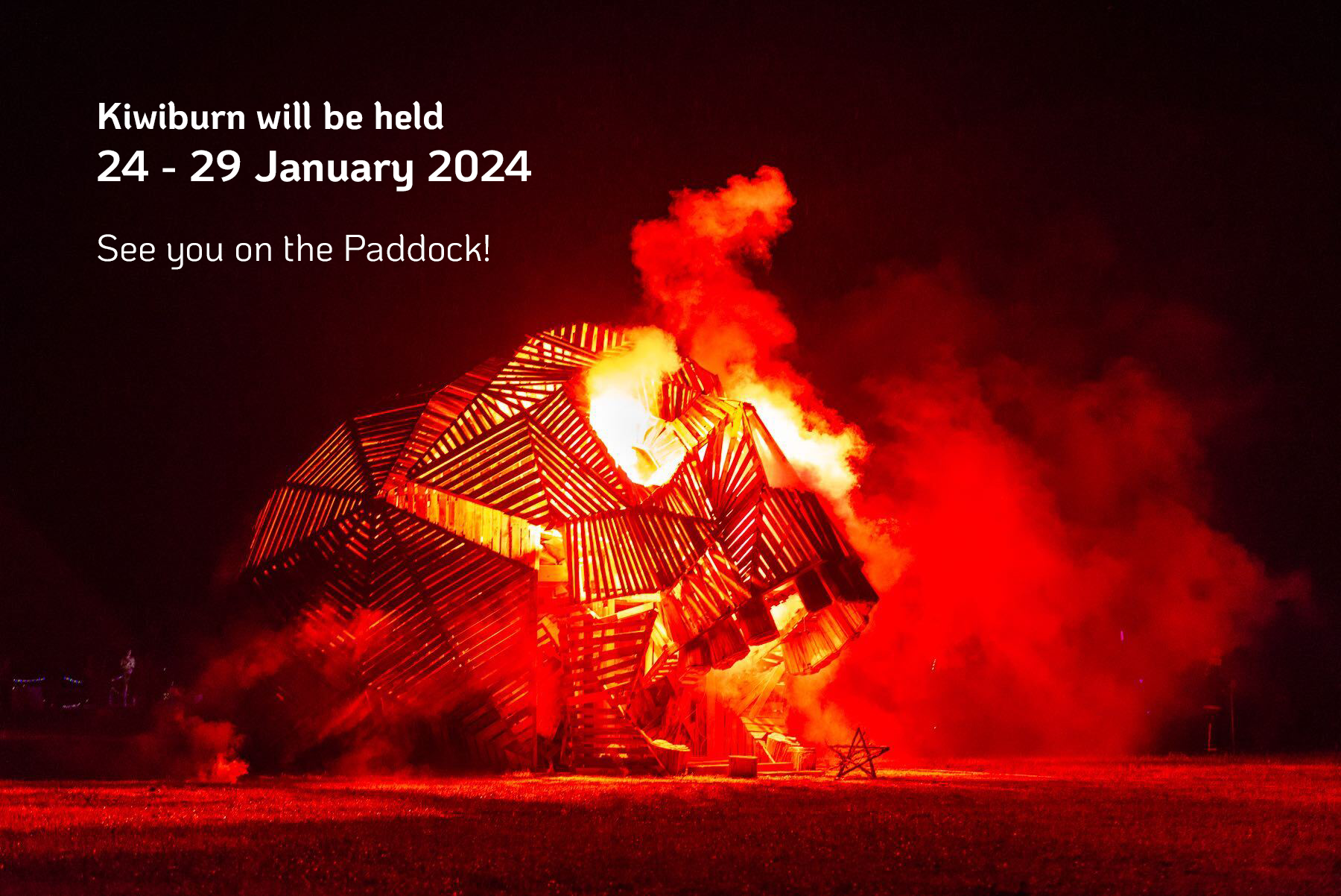 Kiwiburn will be held 24 - 29 January 2024