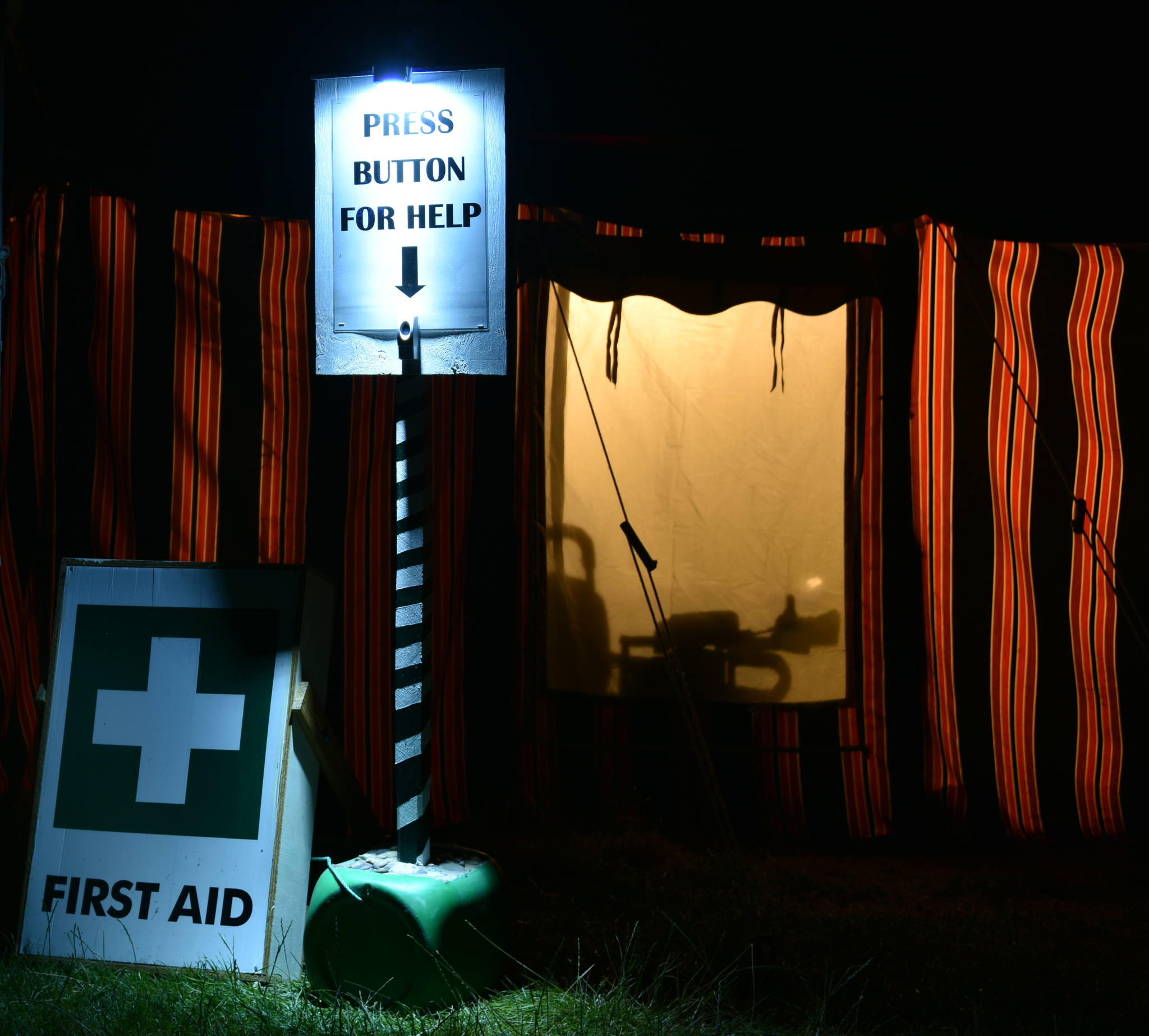 An image of the medics tent.