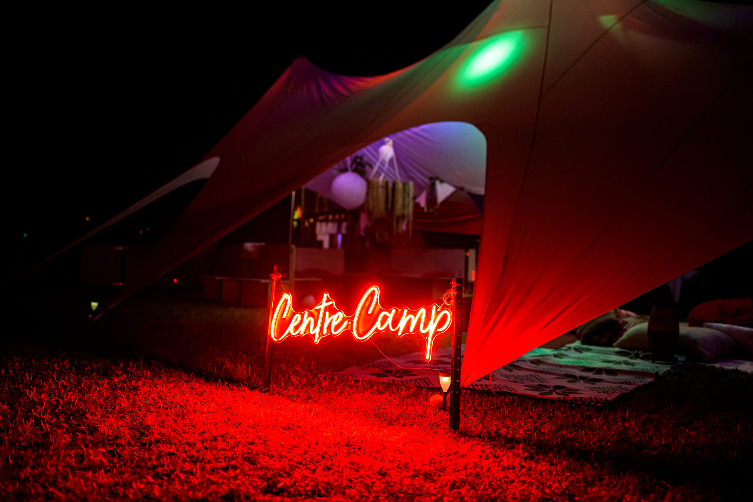 An image of the Centre Camp tent.